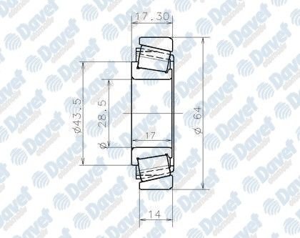 SANZIMAN RULMANI CLIO III MEGANE II MODUS SCENIC II 28.5X64X17.5