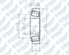 SANZIMAN RULMANI CLIO III MEGANE II MODUS SCENIC II 28.5X64X17.5