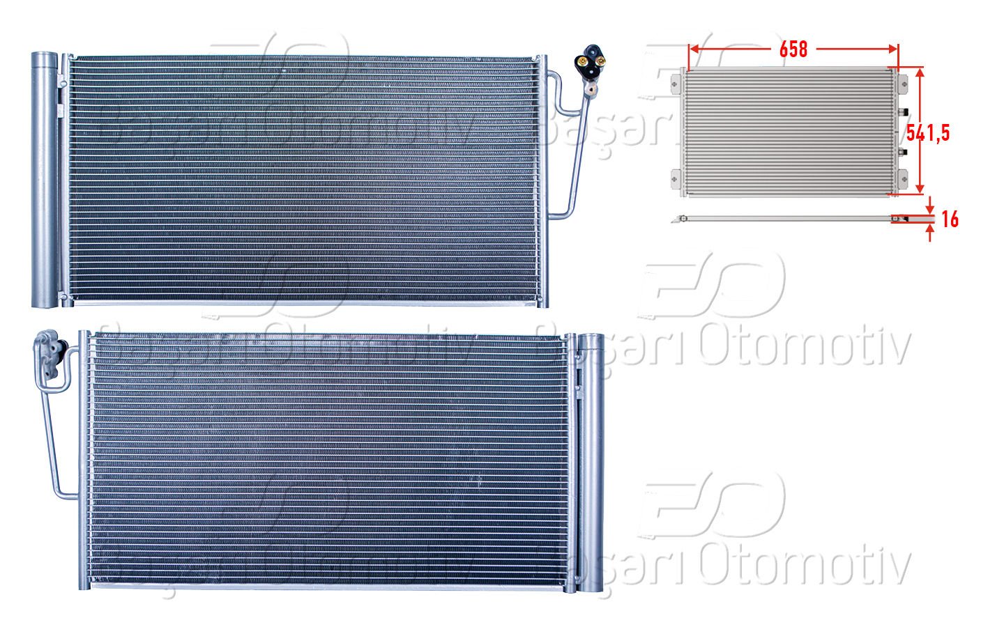 KLIMA RADYATORU 658X541,5X16 | MINI COOPER R56. CLUBMAN. CABRIO.COUPE. ROADSTER R59 06-15 | WISCO
