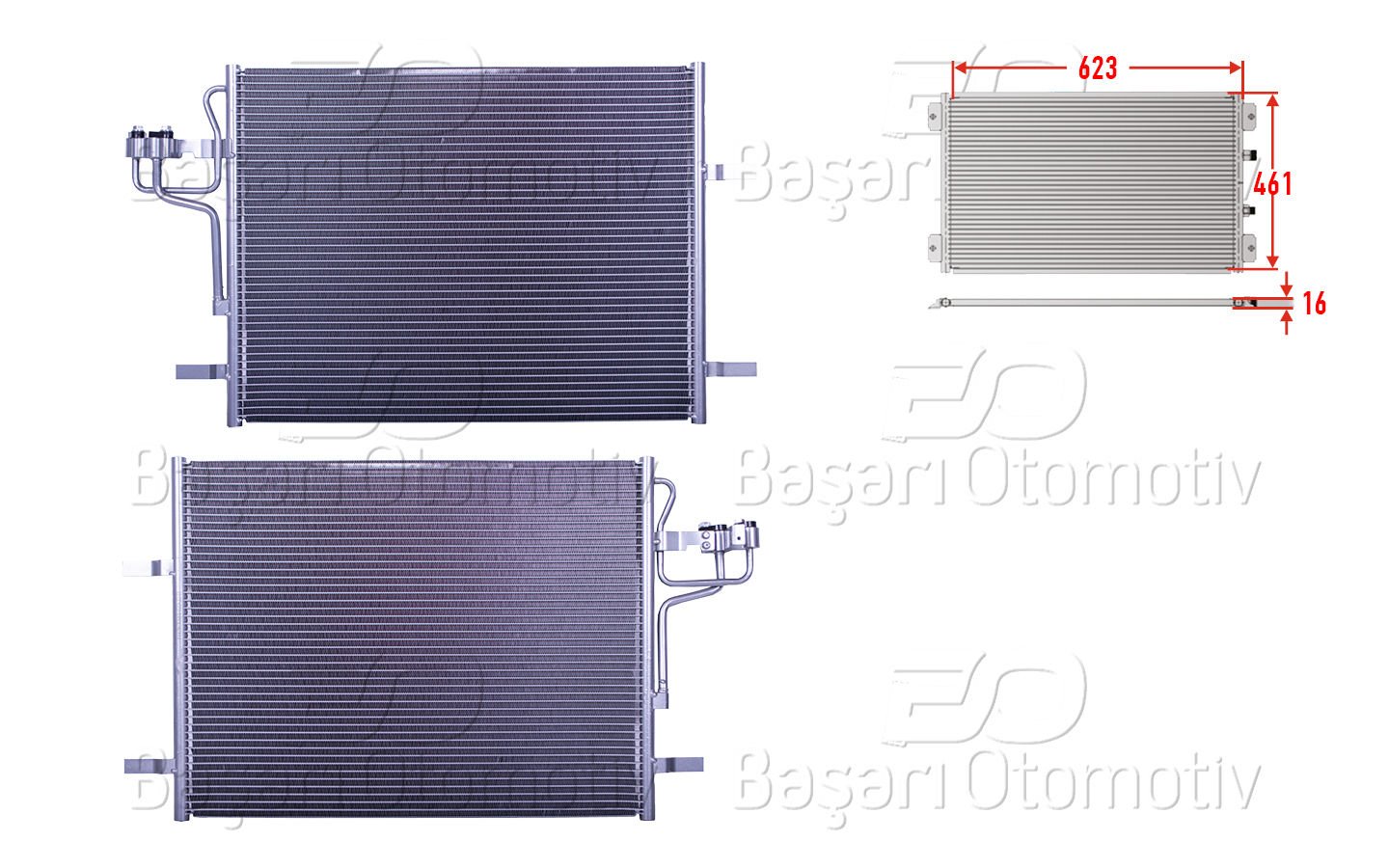 KLIMA RADYATORU 623X461X16 | FORD KUGA 2.0TDCI 08> | WISCO