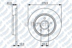 FREN DISKI ARKA DOLU 280MM FOCUS C MAX 1.6TDCI 03-07 FOCUS II 1.6TDCI 04->