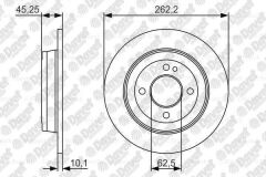 FREN DISKI ARKA 262mm HYUNDAI ACCENT IV I20 14/> KIA RIO III