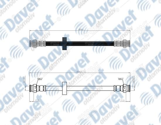 ARKA FREN HORTUMU VW CADDY II 95-04   ####