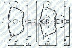 FREN BALATASI ON WVA 21664 W202 S202 C CLASS. E.N: 0986TB2033-0986TB3148