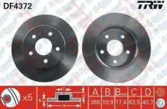 ARKA FREN DISKI AYNASI FOCUS II 04/> FOCUS II C MAX 03>07 C MAX 07/> 1.6TI 16V / 1.6TDCI / 1.8 MAZDA III 03> OLCU265 X 11 X 5 BIJON