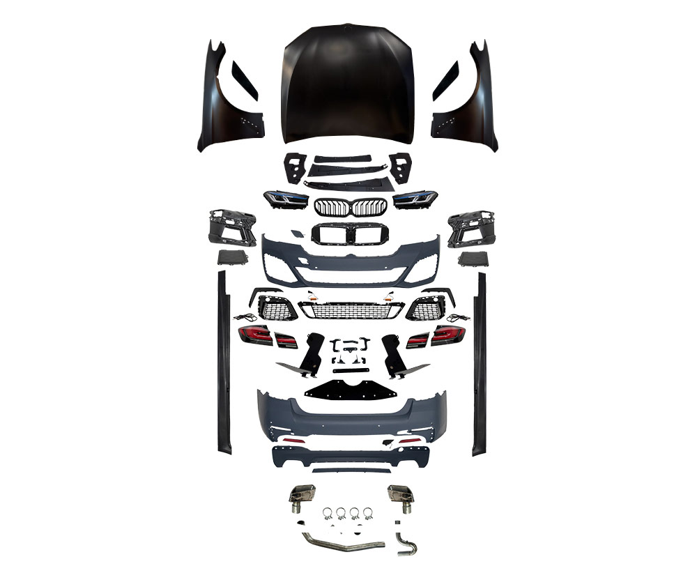 Komple Gövde Kiti F10 [DONUSUM => G30-LCI] Mrşp-li, Panj-lu, Egz.Uçlu, Kaput/Çamurluk, Far/Stop -M-Tech- 2010-13