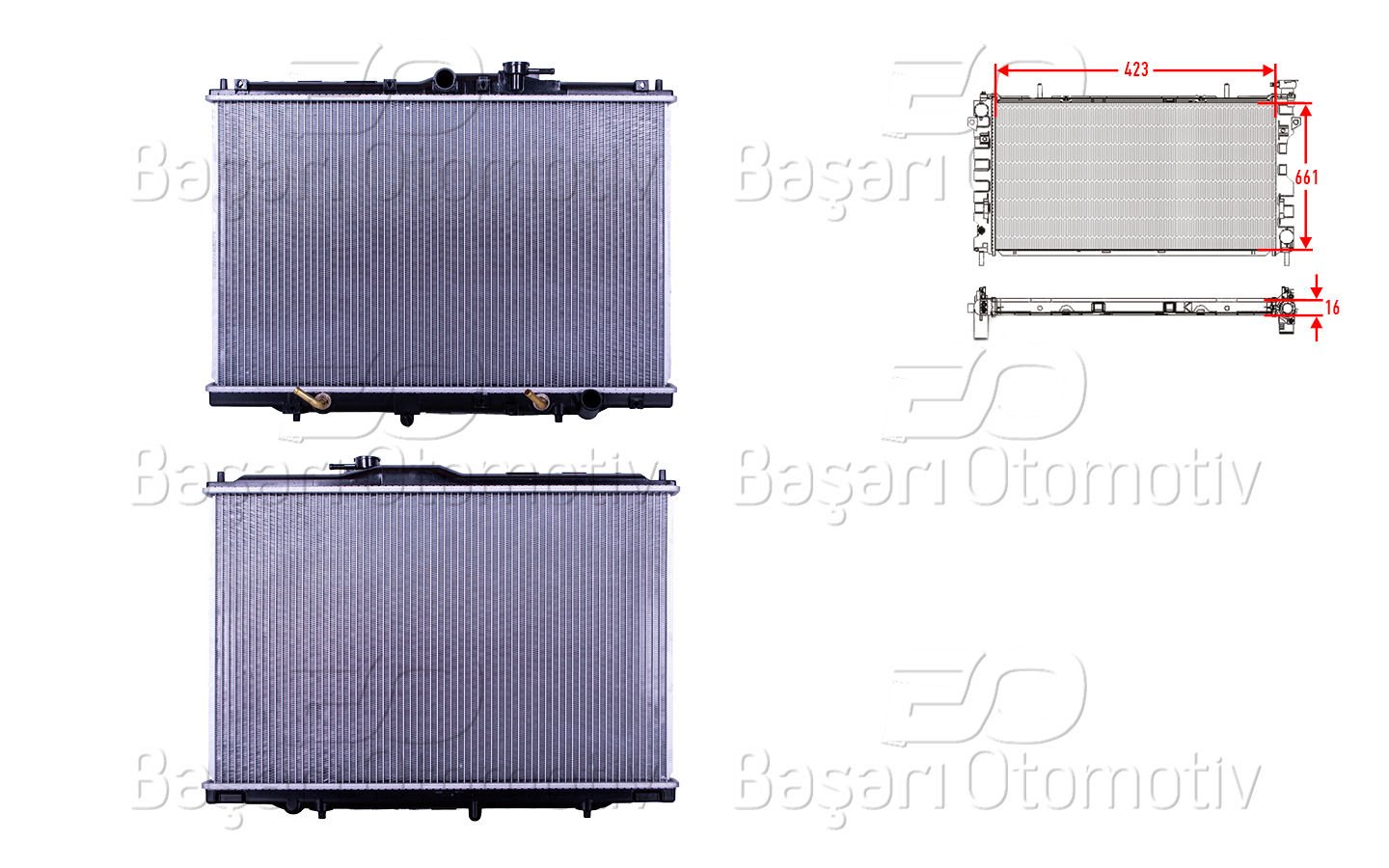 SU RADYATORU BRAZING AT 423X661X16 MM | HONDA SHUTTLE 2.3 94> | WISCO