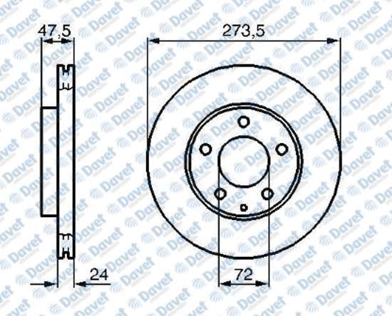 FREN DISKI ON HAVALI 273.5mm MAZDA 323   ####