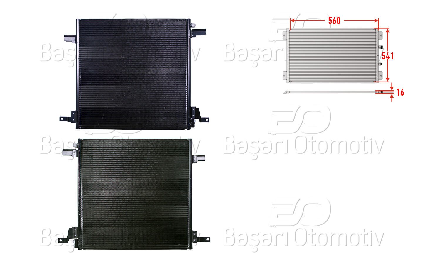 KLIMA RADYATORU 560X541X16 | MERCEDES-BENZ ML270CDI. ML320 98-05 | WISCO