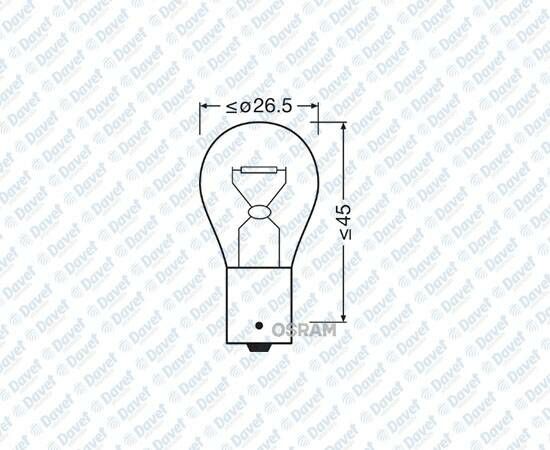 AMPUL 12V 21W STOP VE SINYAL 93   ####