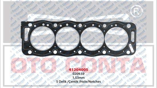 SILINDIR KAPAK CONTA 1.53MM 5 CENTIK PARTNER BERLINGO 1.9D D9A-D9B-XUD9-DJZ-AJZ