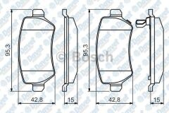FREN BALATASI ARKA E:0986TB2845 23417 ASTRA G 08/00-02/04 ASTRA H 03/04- CORSA C F08 F68 09/00- 1.7CDTI 06/03- MERIVA 09/02- ZAFIRA F75_09/00-