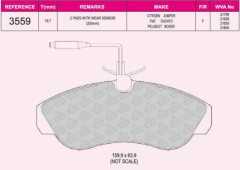 ON FREN BALATASI FISLI BOXER - DUCATO - JUMPER 1800KG 94-02