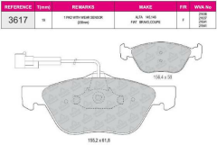 ON FREN BALATASI FIAT MAREA 2.0 BRAVO 2.0 MULTIPLA ALFA 145 146 156 1.6 1.8 2.0 JTD GVT SPIDER FISLI