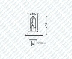 AMPUL 12V H4 55/60W TIRNAKLI FAR 43T HALOJEN   ####