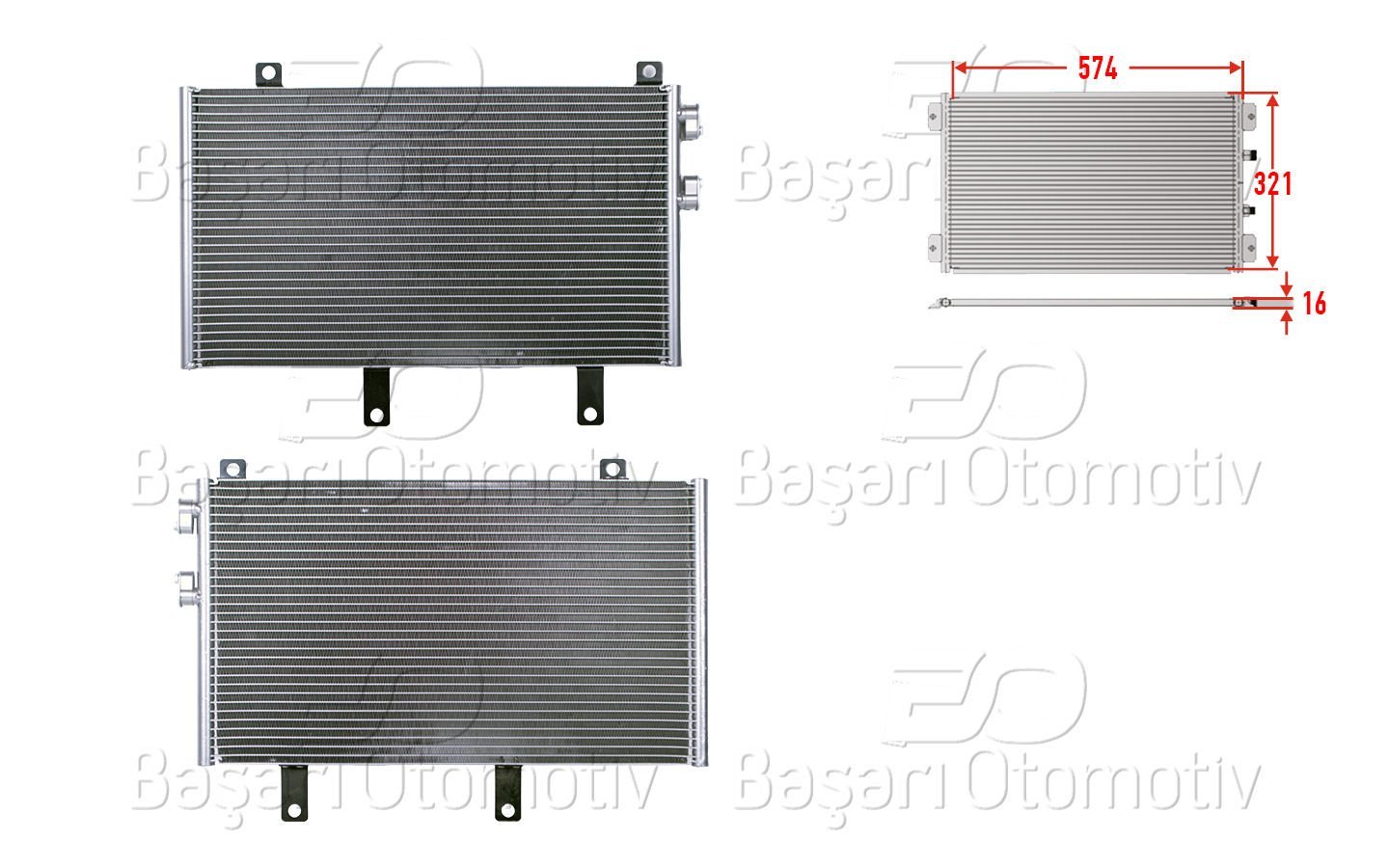 KLIMA RADYATORU 574X321X16 | ALFA ROMEO 145. 146. 155 92> | WISCO