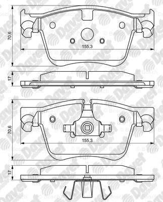 FREN BALATASI ON 152MM C4 PICASSO II 13-> 308 II 14-> 3008 SUV-5008 SUV 16-> 508 18->