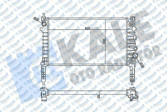 RADYATOR OPEL MOKKA-MOKKA X A14NET OTOMATIK 1.4 12- CHEVROLET TRAX