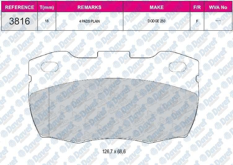 FREN BALATASI ON DODGE AS 250 KAMYON
