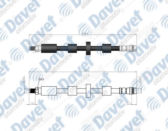 ON FREN HORTUMU 308 07-> - 3008 09-> - C4 II / C4 II COUPE ESP`SIZ ARACLAR ICIN 11-> -DS4 ESP`SIZ ARACLAR ICIN 11-15   ####