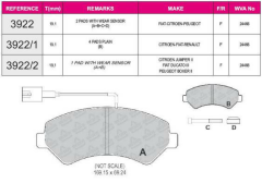 ON FREN BALATASI FIAT PEUGEOT CITROEN DUCATO BOXER JUMPER YM 06> KARSAN JEST WVA 24466 TEK FISLI AKSESUARSIZ