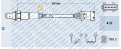 LAMBDA OKSIJEN SENSORU 407-C5 II/III-C4 PICASSO EW7A 1.8 8V 307-407-308-EXPERT III-JUMPY III-807-C8