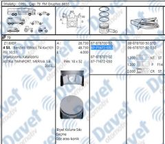 MOTOR PISTON SEGMAN 79.00MM STD OPEL ASTRA G H VECTRA C MERIVA A ZAFIRA B Z16XEP