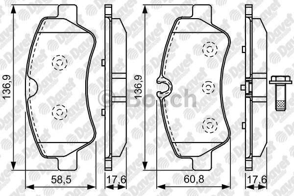 FREN BALATASI ARKA WVA 25603 - 25604 FORD TRANSIT TOURNEO CUSTOM V362-V347-V348 2.2TDCI 2012->