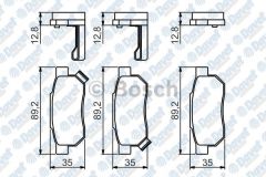 FREN BALATASI ARKA WVA 21312 HONDA ACCORD III 85>89 CIVIC 87>01 JAZZ II 02> ROVER 25-45-200-400