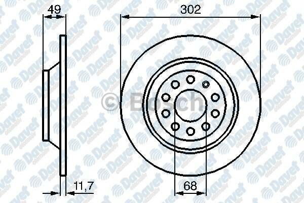 FREN DISKI ARKA AUDI A6 4BC5 3.0 QUATTRO  7.04
