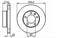 ON FREN DISKI OPEL MOVANO (01-10) 16''JANT / RENAULT MASTER II (01-10) 16'' JANT