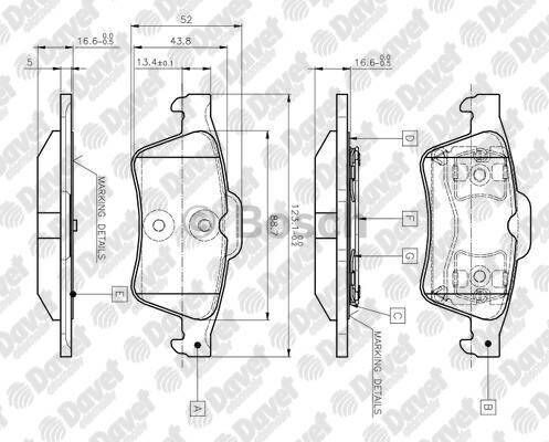 FREN BALATASI ARKA WVA 23483  LAGUNA II  FOCUS C MAX CONNECT  VECTRA C