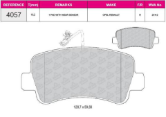 ARKA FREN BALATASI RENAULT MASTER III 10> OPEL MOVANO B 10> NISSAN NV400 11> FISLI TEK TEKER