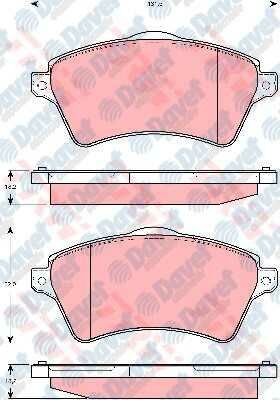 ON FREN BALATASI FREELANDER 1.8I 16V - 2.04 TD4 - 2.5 V6 00 > U:131.5mm ---Y:62mm ---K:18.2mm