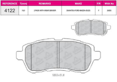 ON FREN BALATASI  WVA 24675 FISSIZ FORD FIESTA VI 08> MAZDA II 07> DAIHATSU MATERIA 06> SUZUKI SWIFT IV 10>