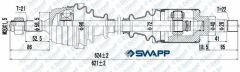ON AKS SOL P106 II-SAXO TU9-TU1-TU3JP-TUD5 1.0-1.1-1.4-1.5 DIZEL 96>02   DIS FREZE:21 IC FREZE:22 CONTA CAPI:58.5 BOY:624 mm