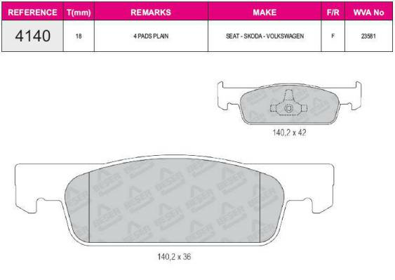 ON FREN BALATASI RENAULT CLIO SYMBOL III 12> TWINGO III / LOGAN II 12> SANDERO II 12> KUCUK TIP
