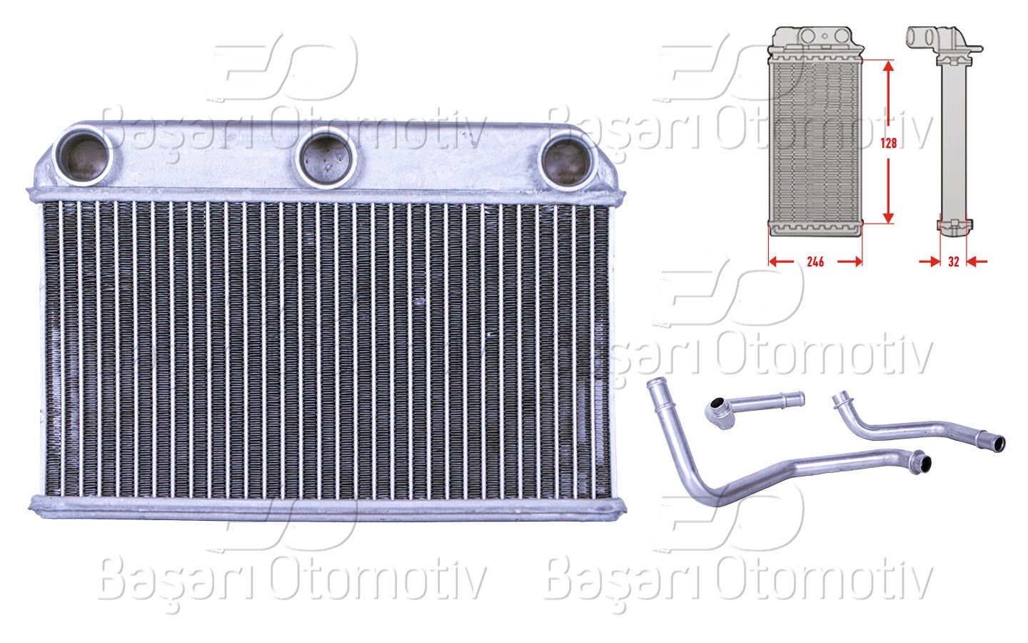 KALORIFER RADYATORU BRAZING 131X260 MM | BMW X5 (F15, F85) 25 d xDrive 15-18 30 d xDrive 08-13 X6 (E71, E72) 35 d xDrive 08-14 40 d xDrive 14-19 | WISCO