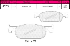 ON FREN BALATASI RENAULT CLIO IV 13> SYMBOL II DACIA DUSTER LOGAN II SANDERO II 12> BUYUK TIP