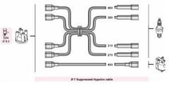 BUJI KABLOSU AFT011 FIAT 124 SERCE 1300 8V 131 DKS 1300 1600 8V 71>92