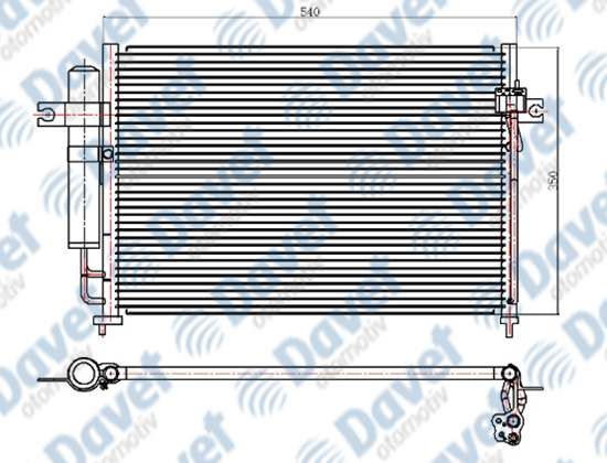 KLIMA RADYATORU KONDENSER BRAZING HYUNDAI GETZ 1.1-1.3I-1.3-1.4I-1.6 02-09 535X345X16 AT/MT SANZUMAN
