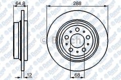 FREN DISKI ARKA DUZ 15 INC S60 I 00-10 S70 97-00 S80 I 98-06 V70 I 96-00 V70 II 00-07 XC70 CROSS COUNTRY 00-07