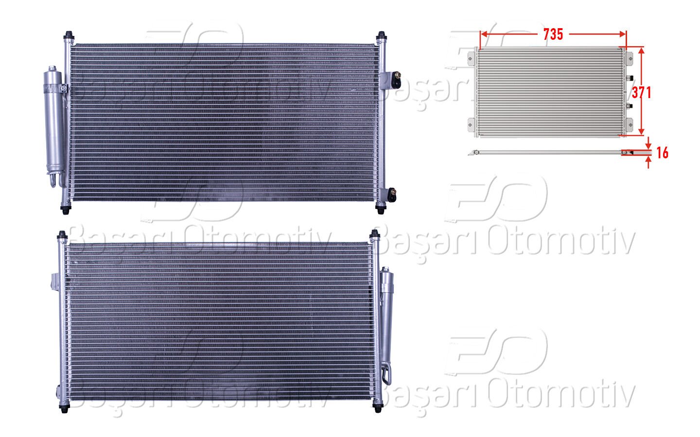 KLIMA RADYATORU 735X371X16 | NISSAN XTRAIL 2.0 2.2DCI 01-13 | WISCO