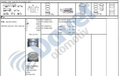 MOTOR PISTON SEGMAN 84.00MM 0.40 FIAT TEMPRA TIPO 2.0IE 16V
