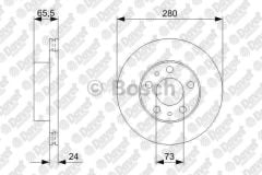 FREN DISKI ON HAVALI 280MM BOXER JUMPER  DUCATO 2.0TD 2.5TD 1.4Q 94>   ####