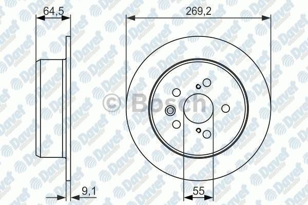 FREN DISKI ARKA 269.2mm TOYOTA CARINA E VI T19 2.0 92-97 CELICIA 93-99