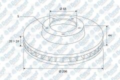 FREN DISKI ON HAVALI 296MM QASHQAI 1.5DCI 07- ADET