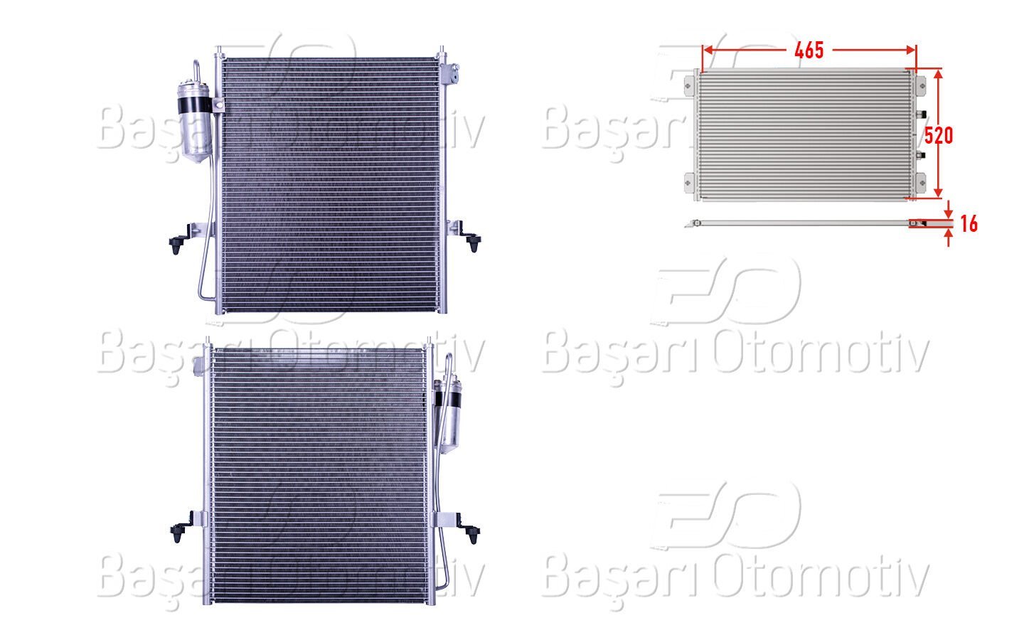 KLIMA RADYATORU 465X520X16 | MITSUBISHI L200 2.5 06> | WISCO