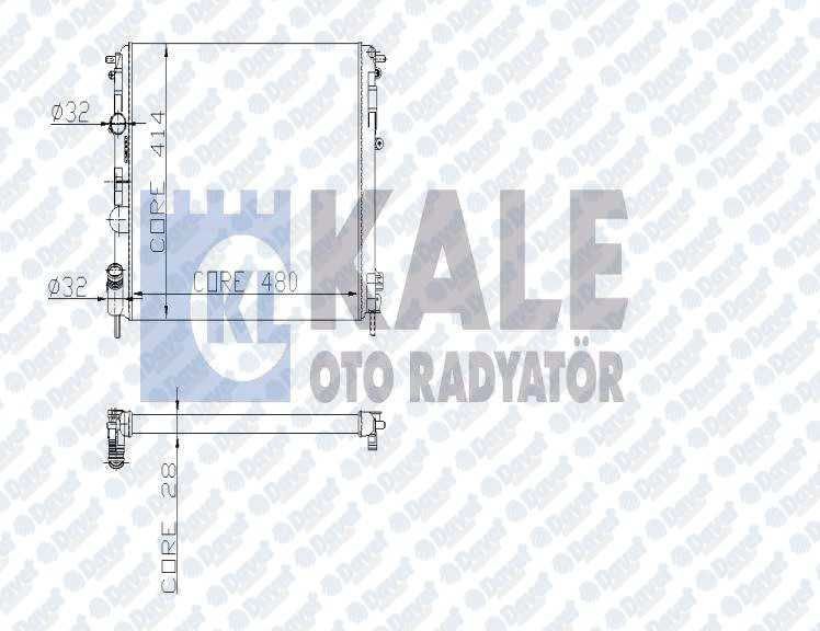 SU RADYATORU RENAULT CLIO SYMBOL I / KANGOO / LOGAN I 1.4-1.6 16V MUS ALIMINYUM