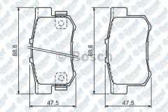 FREN BALATASI ARKA WVA 23736  HONDA CR-V II 07/02- STREAM RN 05/01-